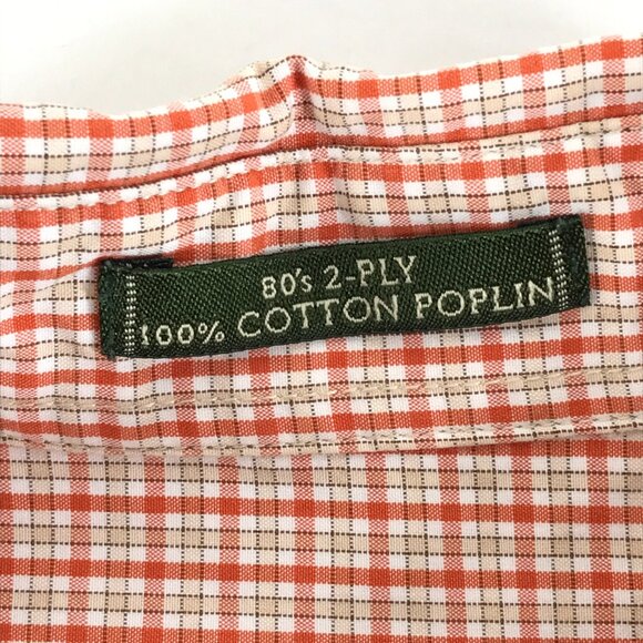 Eddie Bauer 80's 2-Ply Cotton Poplin Shirt Men's Large Short Sleeve Casual Woven - Picture 9 of 10